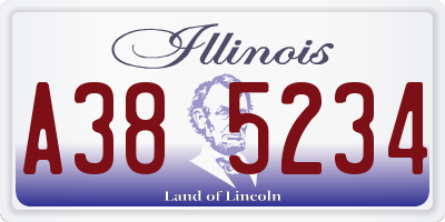 IL license plate A385234