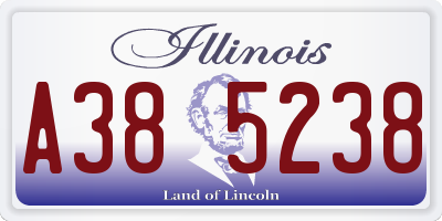 IL license plate A385238