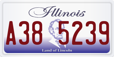 IL license plate A385239