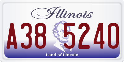 IL license plate A385240