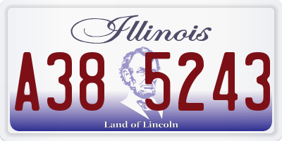 IL license plate A385243