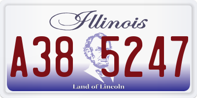 IL license plate A385247