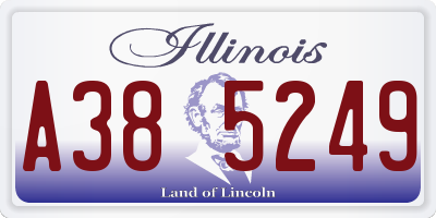 IL license plate A385249