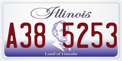 IL license plate A385253