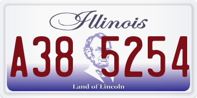 IL license plate A385254
