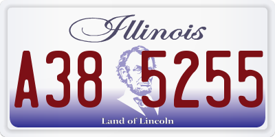 IL license plate A385255