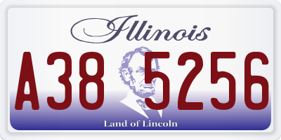 IL license plate A385256