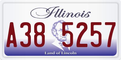 IL license plate A385257