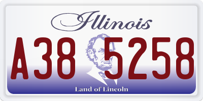 IL license plate A385258