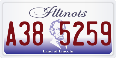 IL license plate A385259