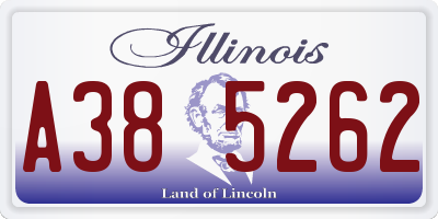 IL license plate A385262