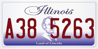 IL license plate A385263
