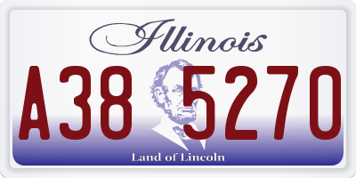 IL license plate A385270