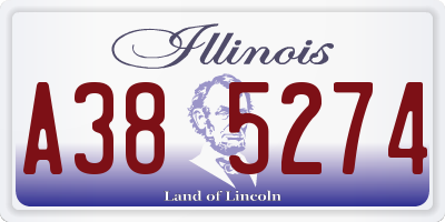 IL license plate A385274