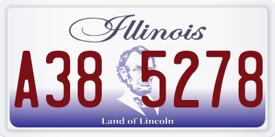 IL license plate A385278