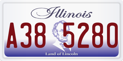 IL license plate A385280