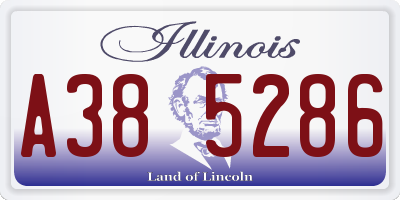 IL license plate A385286