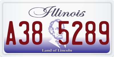 IL license plate A385289