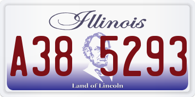 IL license plate A385293
