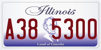 IL license plate A385300