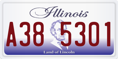 IL license plate A385301