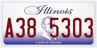 IL license plate A385303