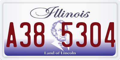 IL license plate A385304