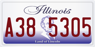 IL license plate A385305