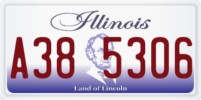 IL license plate A385306