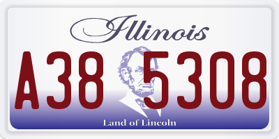 IL license plate A385308