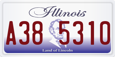IL license plate A385310