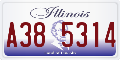 IL license plate A385314