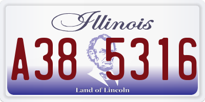 IL license plate A385316