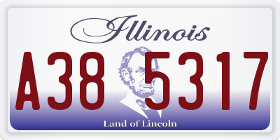 IL license plate A385317