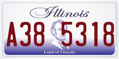 IL license plate A385318