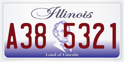 IL license plate A385321