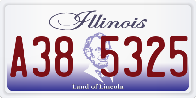 IL license plate A385325