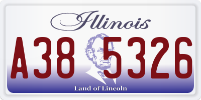 IL license plate A385326