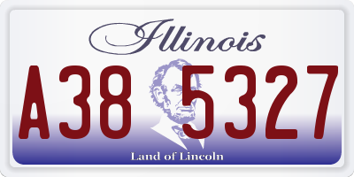 IL license plate A385327
