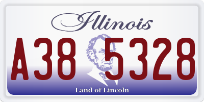 IL license plate A385328