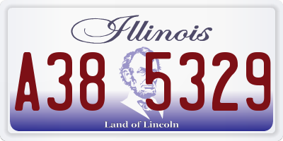 IL license plate A385329