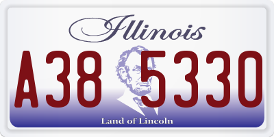IL license plate A385330