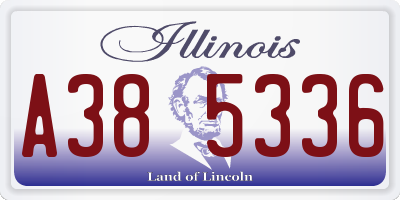 IL license plate A385336