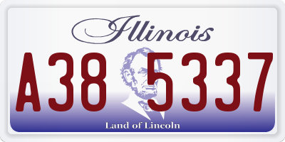 IL license plate A385337