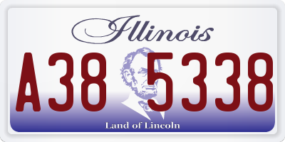 IL license plate A385338