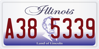 IL license plate A385339