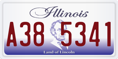 IL license plate A385341