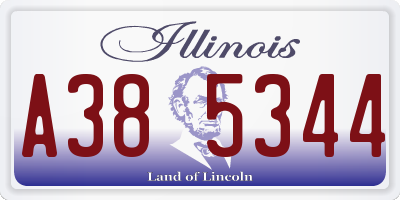 IL license plate A385344