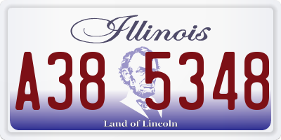 IL license plate A385348