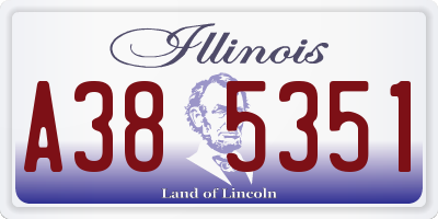 IL license plate A385351